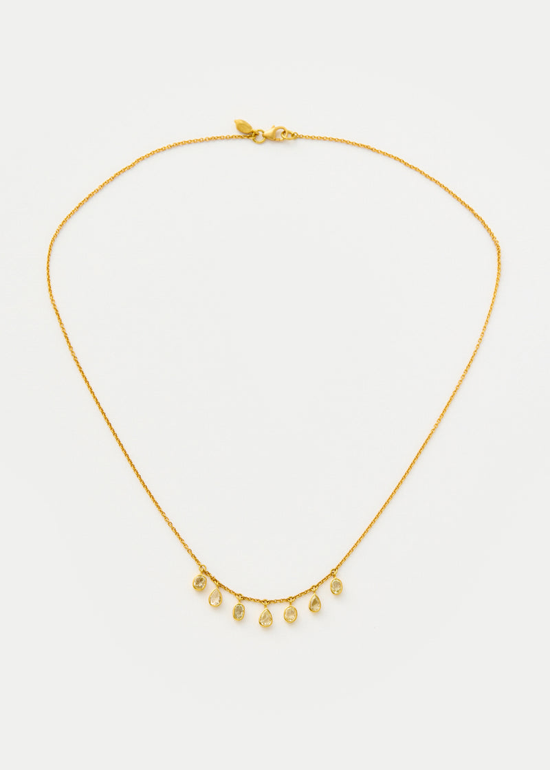 18kt Gold Helios Diamond Fringe Necklace