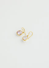 18kt Gold Kunzite Single Drop Earrings