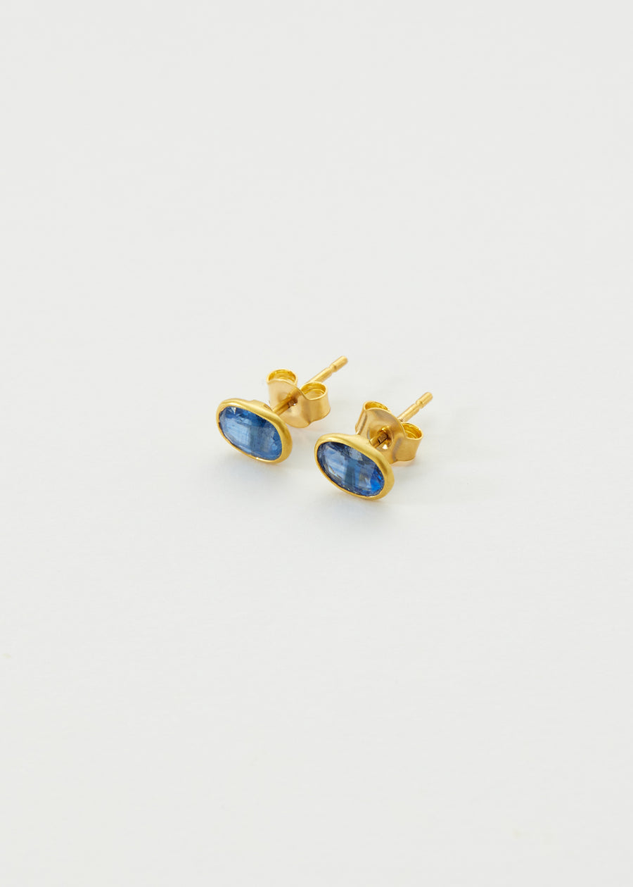 18kt Gold Kyanite Classic Studs – Pippa Small