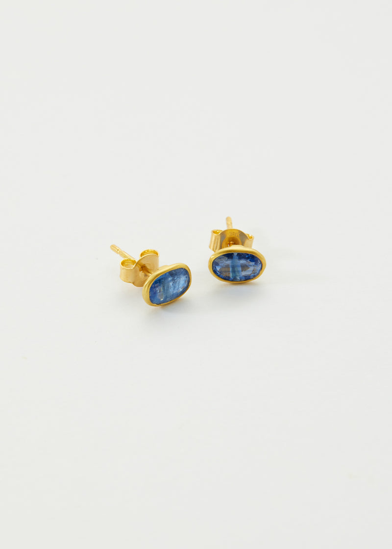 18kt Gold Kyanite Classic Studs