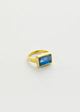 18kt Gold Kyanite Greek Ring