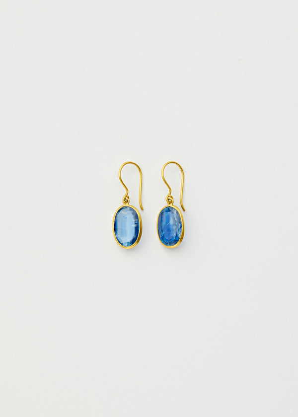 18kt Gold Kyanite Single Drop Earrings
