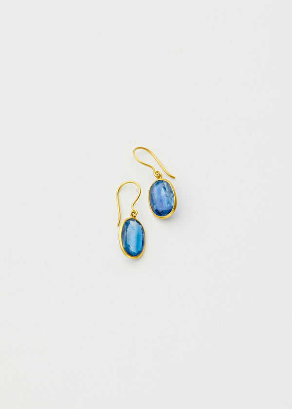 18kt Gold Kyanite Single Drop Earrings