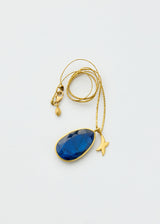 18kt Gold Labradorite & Star Amulets on Cord