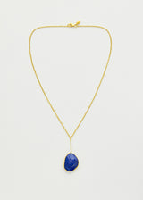 18kt Gold Lapis Large Single Drop Necklace