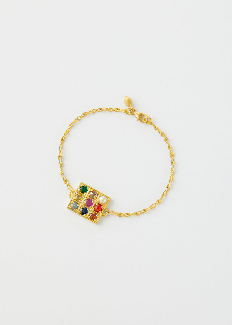 18kt Gold Navaratna Bracelet