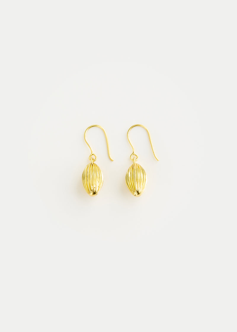 18kt Gold Large Seed Earrings