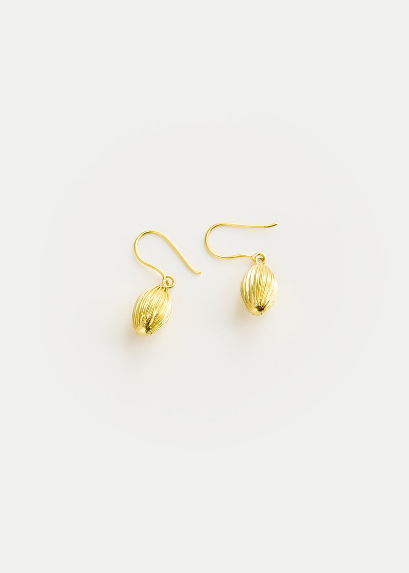 18kt Gold Large Seed Earrings