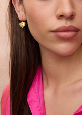 18kt Gold Small Peepal Leaf Earrings