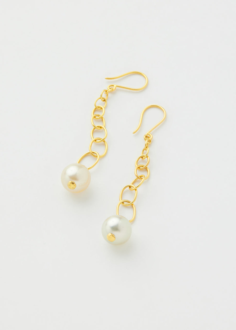 18kt Gold PSTM Myanmar Moonlight Link Earrings – Pippa Small