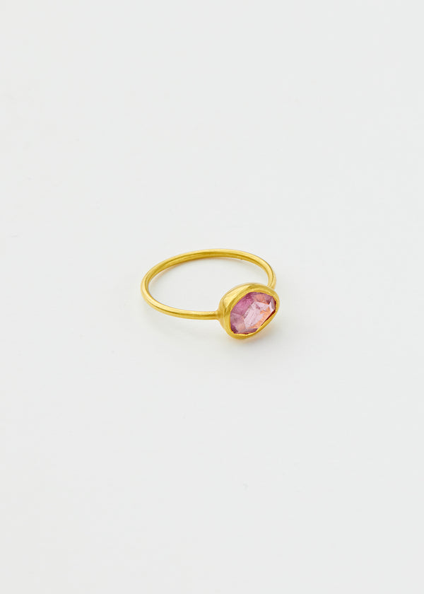18kt Gold New Day Pink Tourmaline Cup Ring