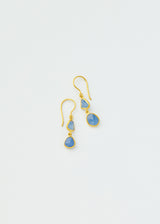 18kt Gold Nila Sapphire Double Drop Earrings