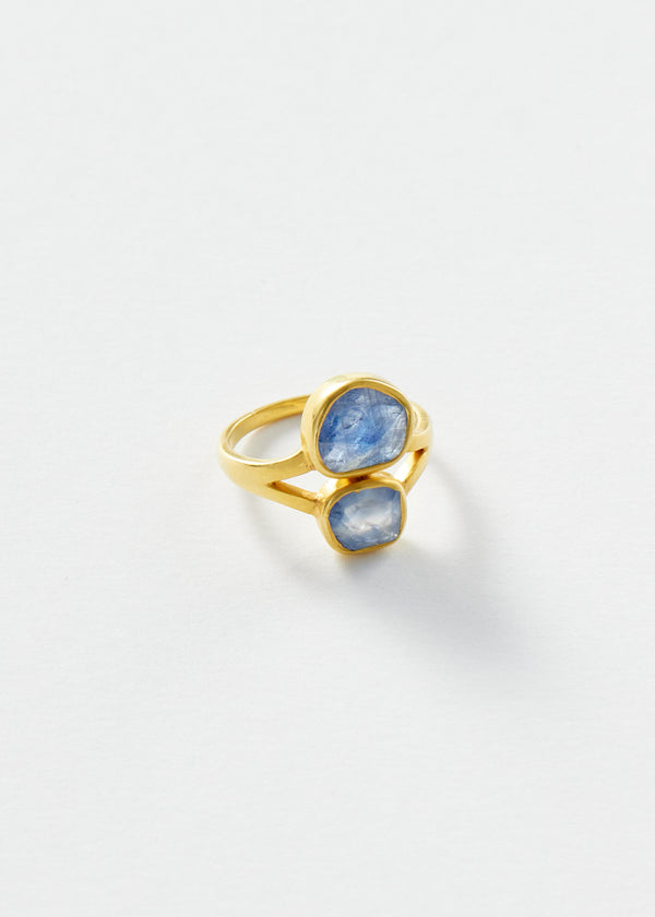 18kt Gold Nila Sapphire Double Greek Ring