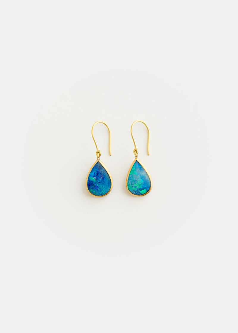 18kt Gold Opal Small Single Drop Earrings