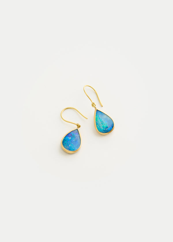18kt Gold Opal Small Single Drop Earrings