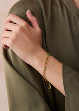 18kt Gold PSTM Afghanistan Emerald Bracelet