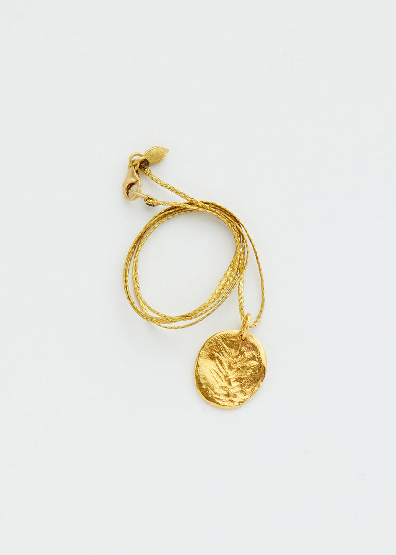 18kt Gold Bethlehem Zaytun Pendant on Cord