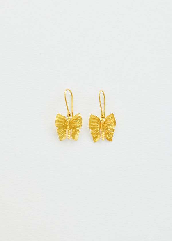 18kt Gold PSTM Myanmar Butterfly Earrings