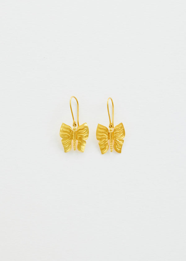 18kt Gold PSTM Myanmar Butterfly Earrings