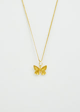 18kt Gold PSTM Myanmar Butterfly Pendant on Cord