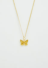 18kt Gold PSTM Myanmar Butterfly Pendant on Cord