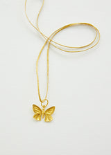 18kt Gold PSTM Myanmar Butterfly Pendant on Cord