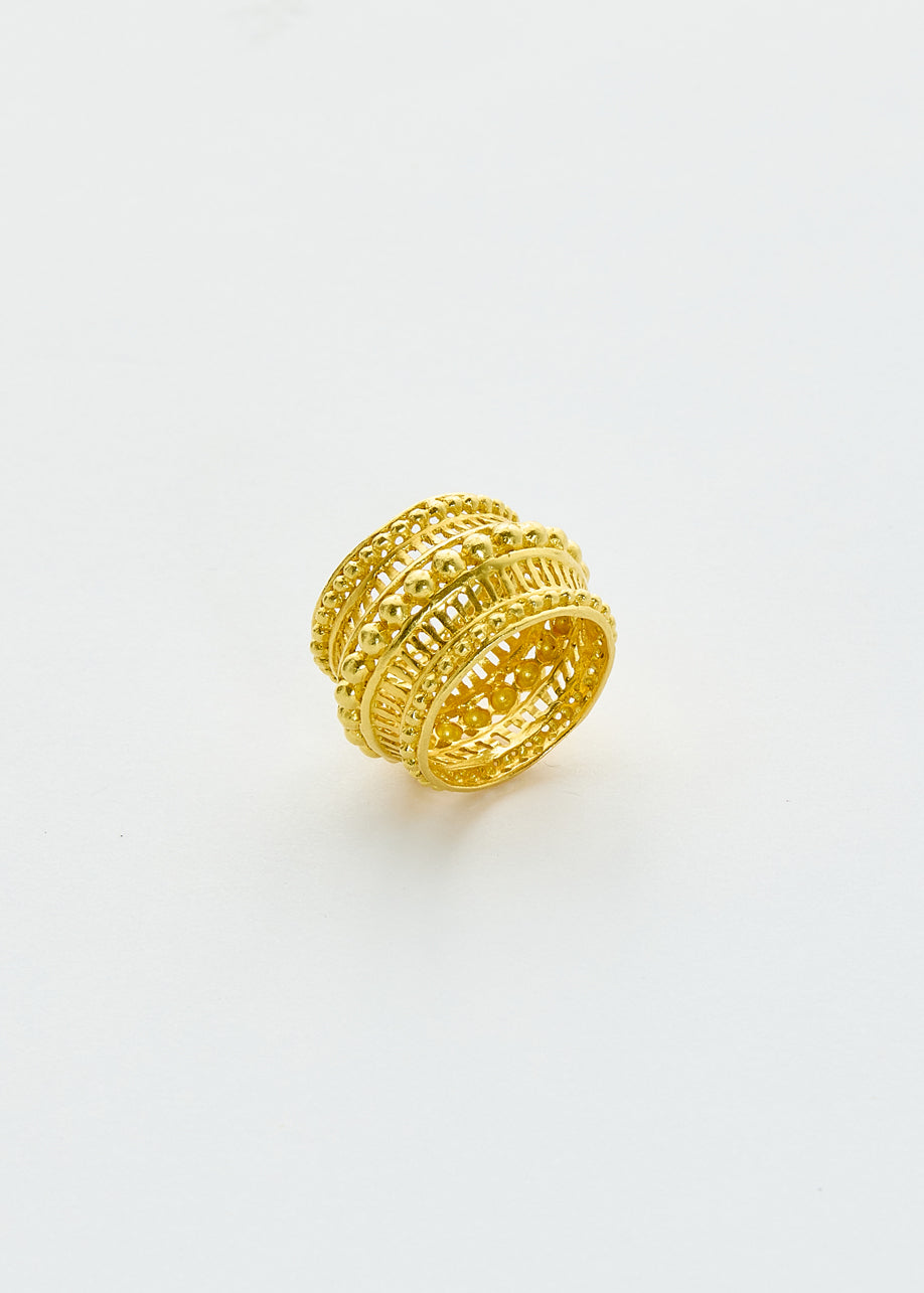 18kt Gold PSTM Myanmar Aurora Pyu Crown Ring – Pippa Small