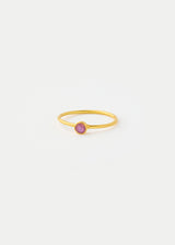 18kt Gold PSTM Myanmar Dark Purple Spinel Cup Ring