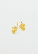 18kt Gold PSTM Myanmar Fern Leaf Earings