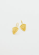 18kt Gold PSTM Myanmar Fern Leaf Earings