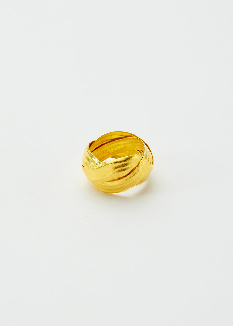 18kt Gold PSTM Myanmar Palm Leaf Ring