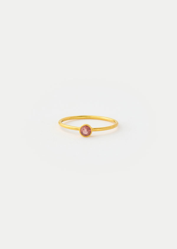 18kt Gold PSTM Myanmar Pink Spinel Cup Ring