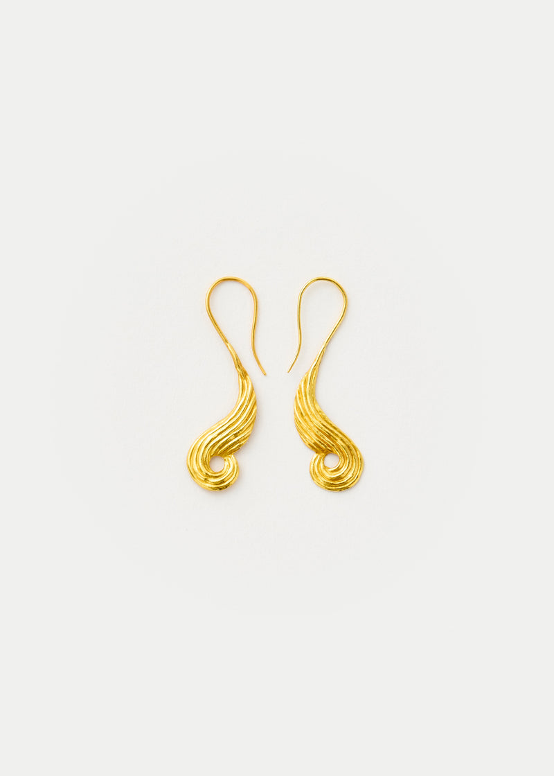 18kt Gold PSTM Myanmar Poseidon's Waves Earrings