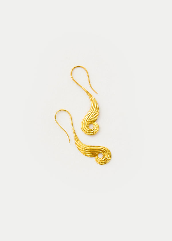 18kt Gold PSTM Myanmar Poseidon's Waves Earrings