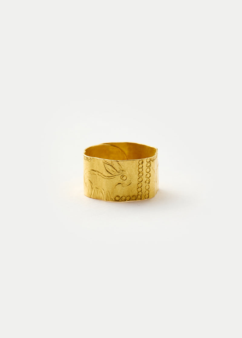 18kt Gold PSTM Myanmar Aurora Pyu Paper Ring