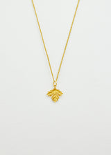 18kt Gold PSTM Myanmar Blackcurrant Leaf Pendant on Cord