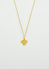 18kt Gold PSTM Myanmar Blackcurrant Leaf Pendant on Cord