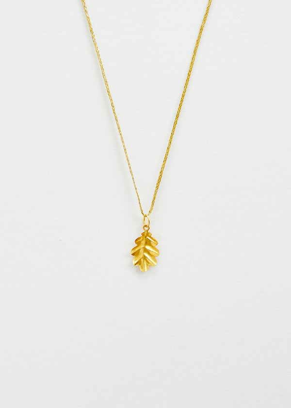 18kt Gold PSTM Myanmar Leaf Pendant on Cord