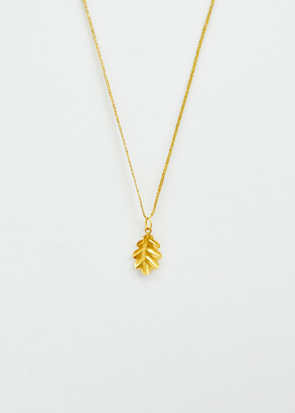 18kt Gold PSTM Myanmar Leaf Pendant on Cord