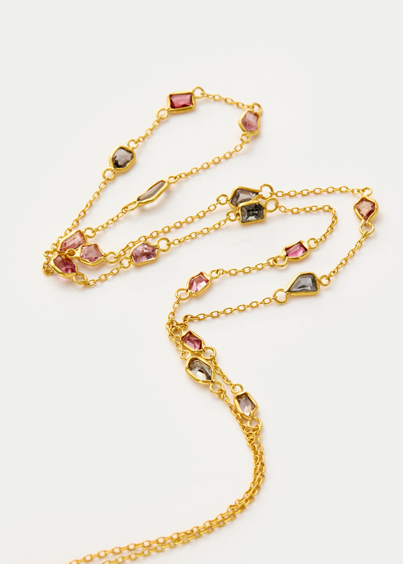 18kt Gold PSTM Myanmar Aurora Spinel Necklace