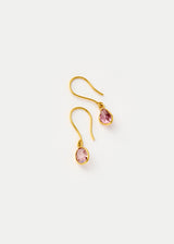 18kt Gold PSTM Myanmar Aurora Spinel Single Drop Earrings