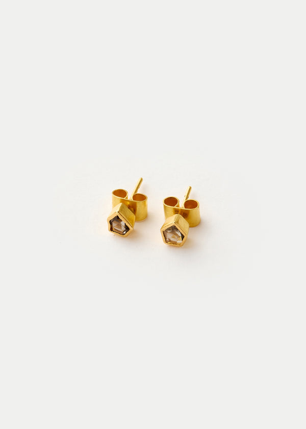 18kt Gold PSTM Myanmar Aurora Spinel Studs