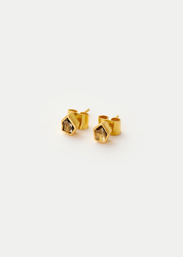 18kt Gold PSTM Myanmar Aurora Spinel Studs