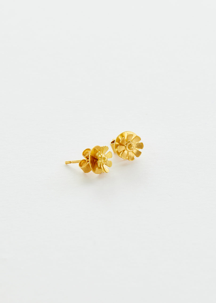 18kt PSTM Myanmar Sunflower Studs
