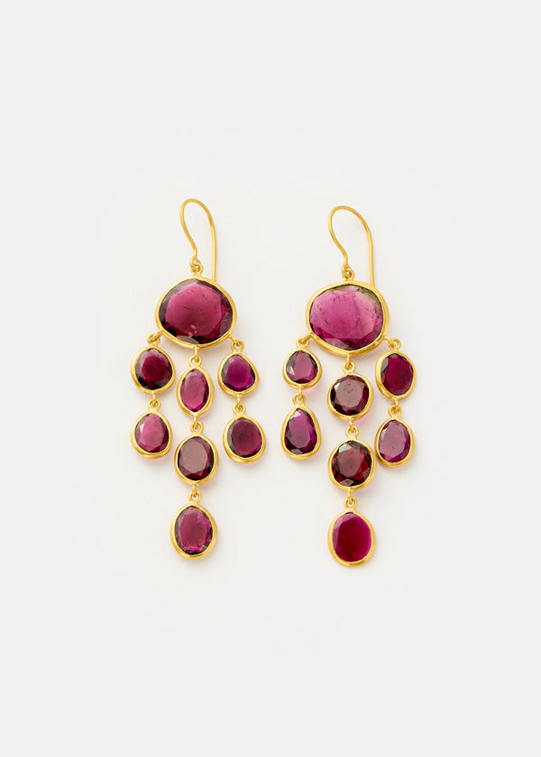 18kt Gold Pink Ibis Pink Tourmaline Jellyfish Earrings