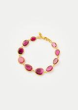 18kt Gold Pink Ibis Pink Tourmaline Full Stone Bracelet