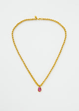 18kt Gold Ruby Solar Thread Chain Necklace