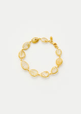 18kt Gold Rutilated Quartz Full Stone Bracelet