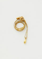 18kt Gold Seed Pendant on Cord