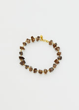 18kt Gold Smokey Quartz Drill & Loop Bracelet